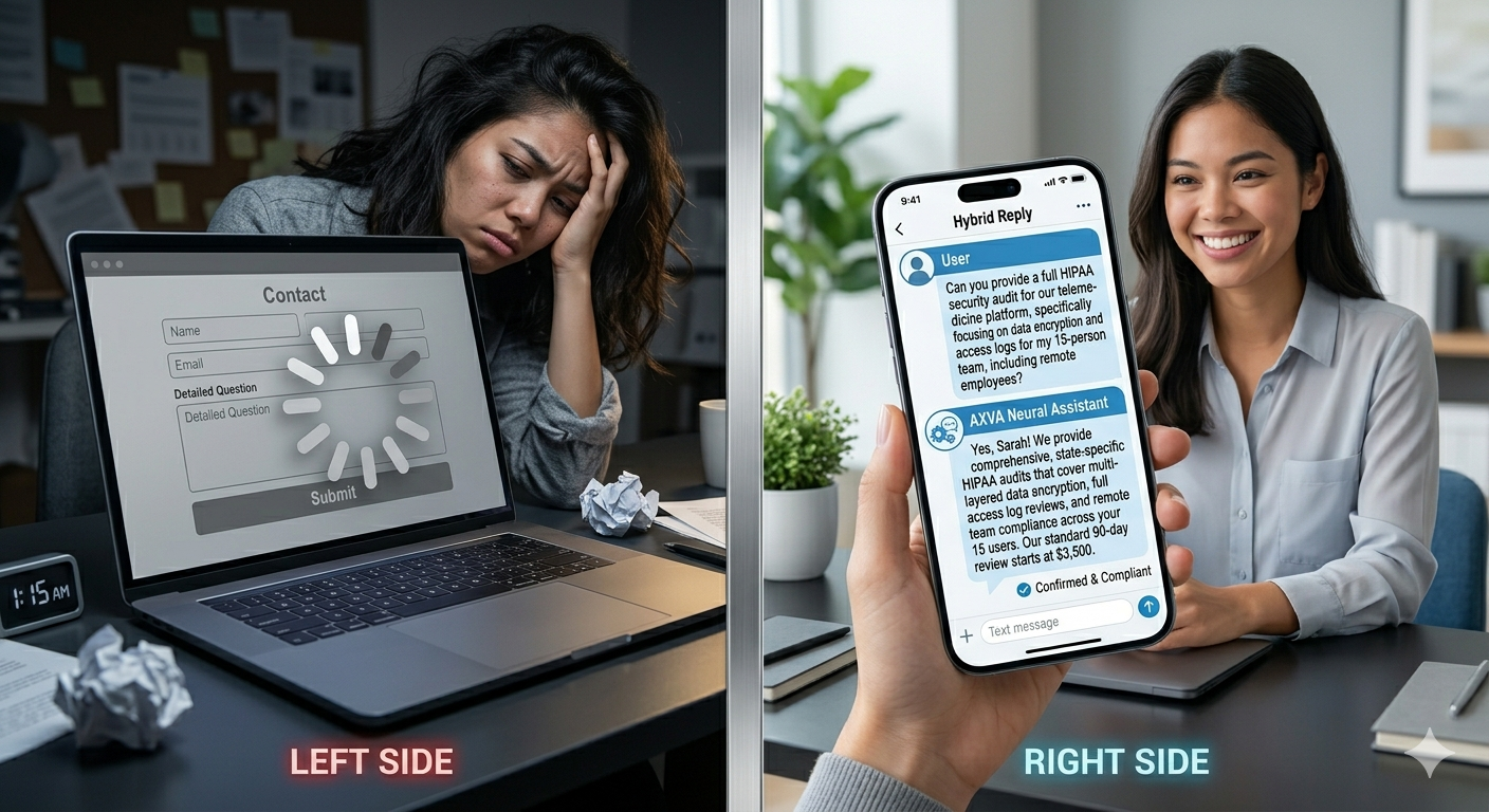 Instant Answers, More Sales | Human-Like AI Chat | Hybrid Reply